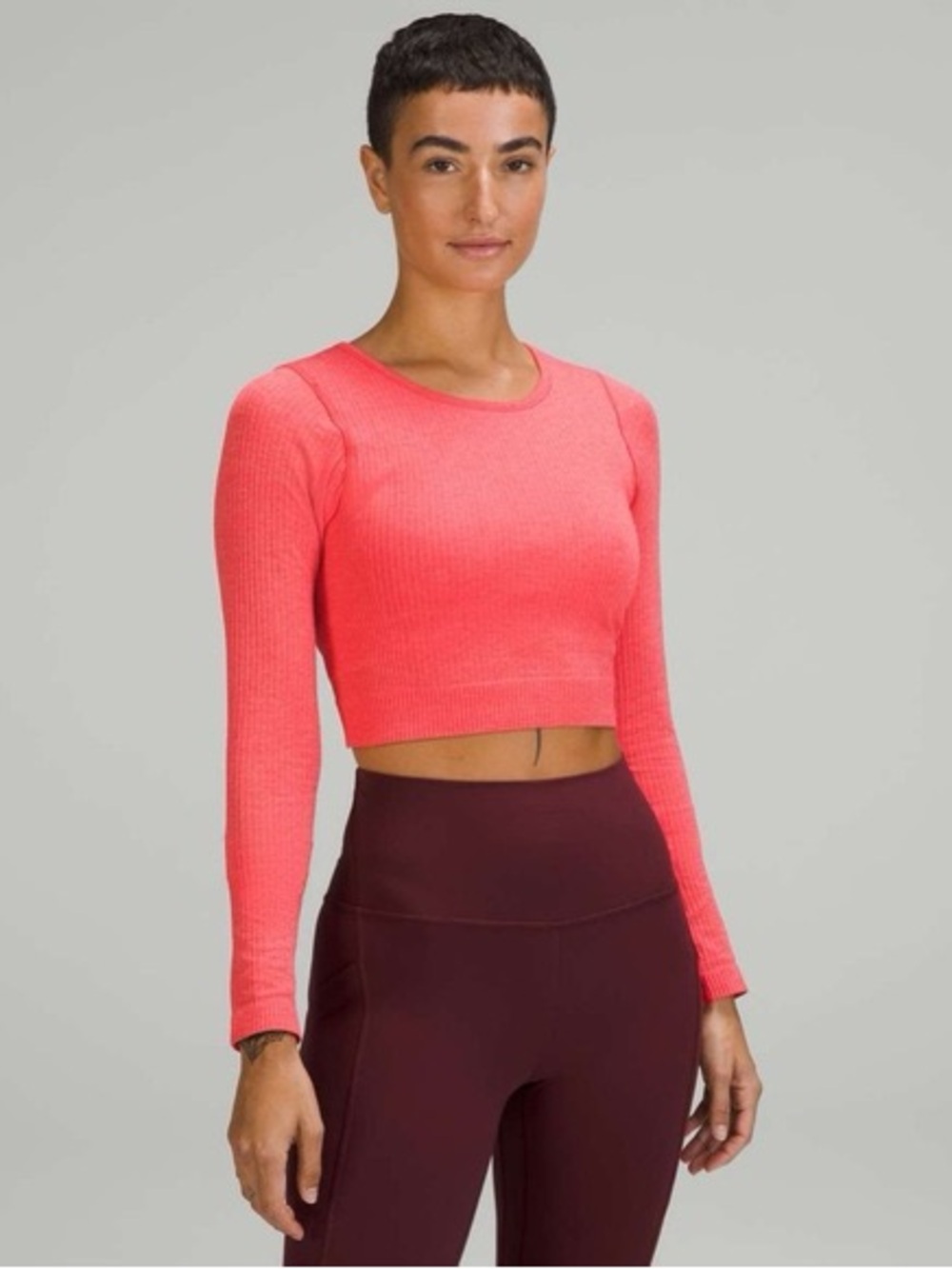 Lululemon Ebb to Street Crop Long Sleeve M/6/8